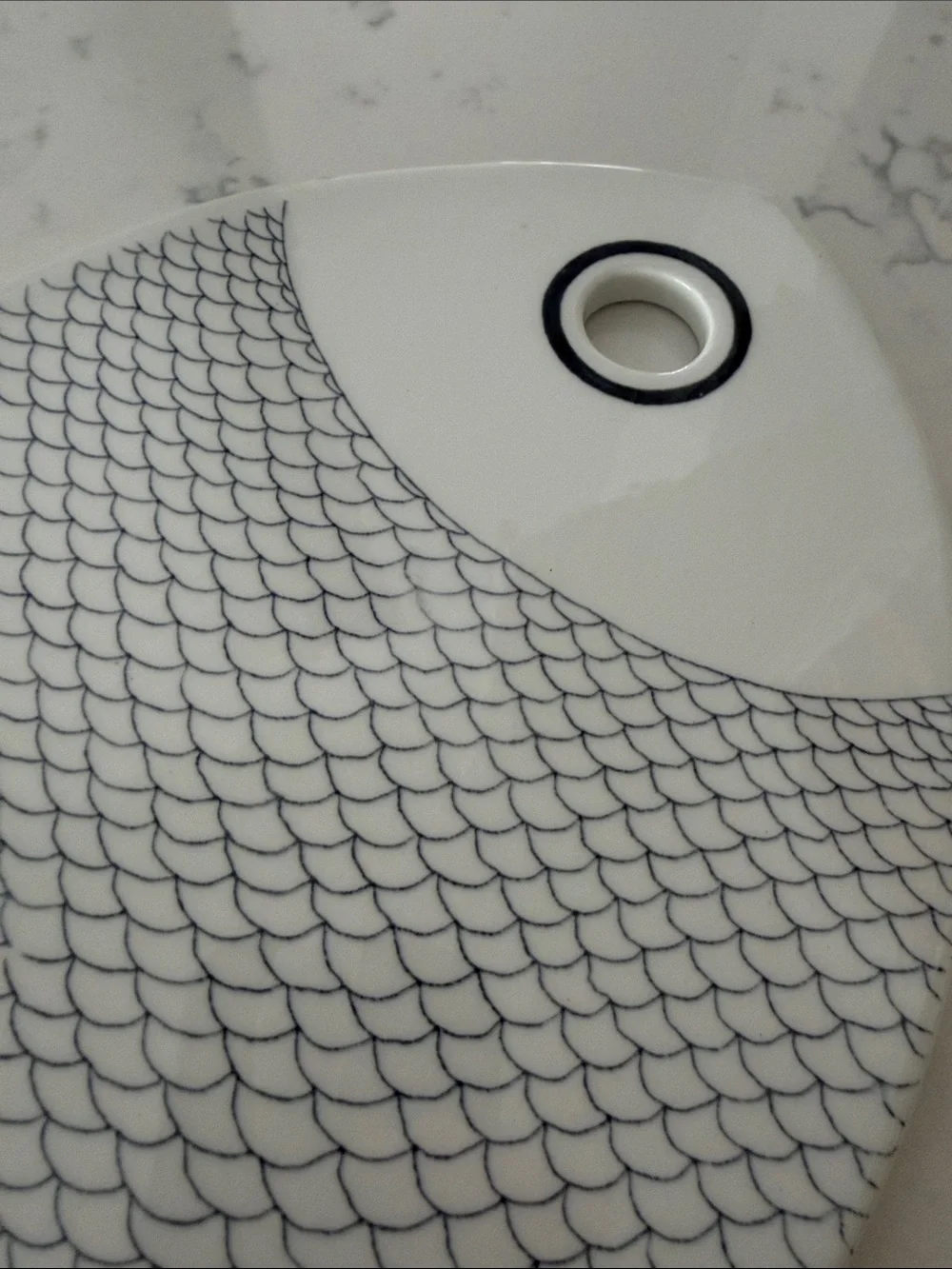 Mid Century Fish-Shaped Ceramic Serving Board